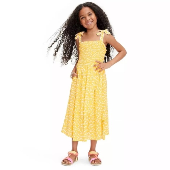 Diane Von Furstenberg X Target Kids DVF Yellow Maxi Dress Girls Size XS 4 5 - Picture 1 of 4